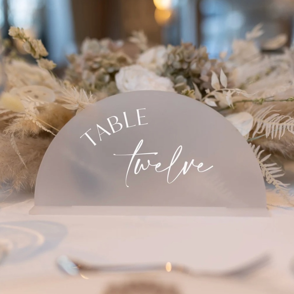 25 Frosted Table numbers